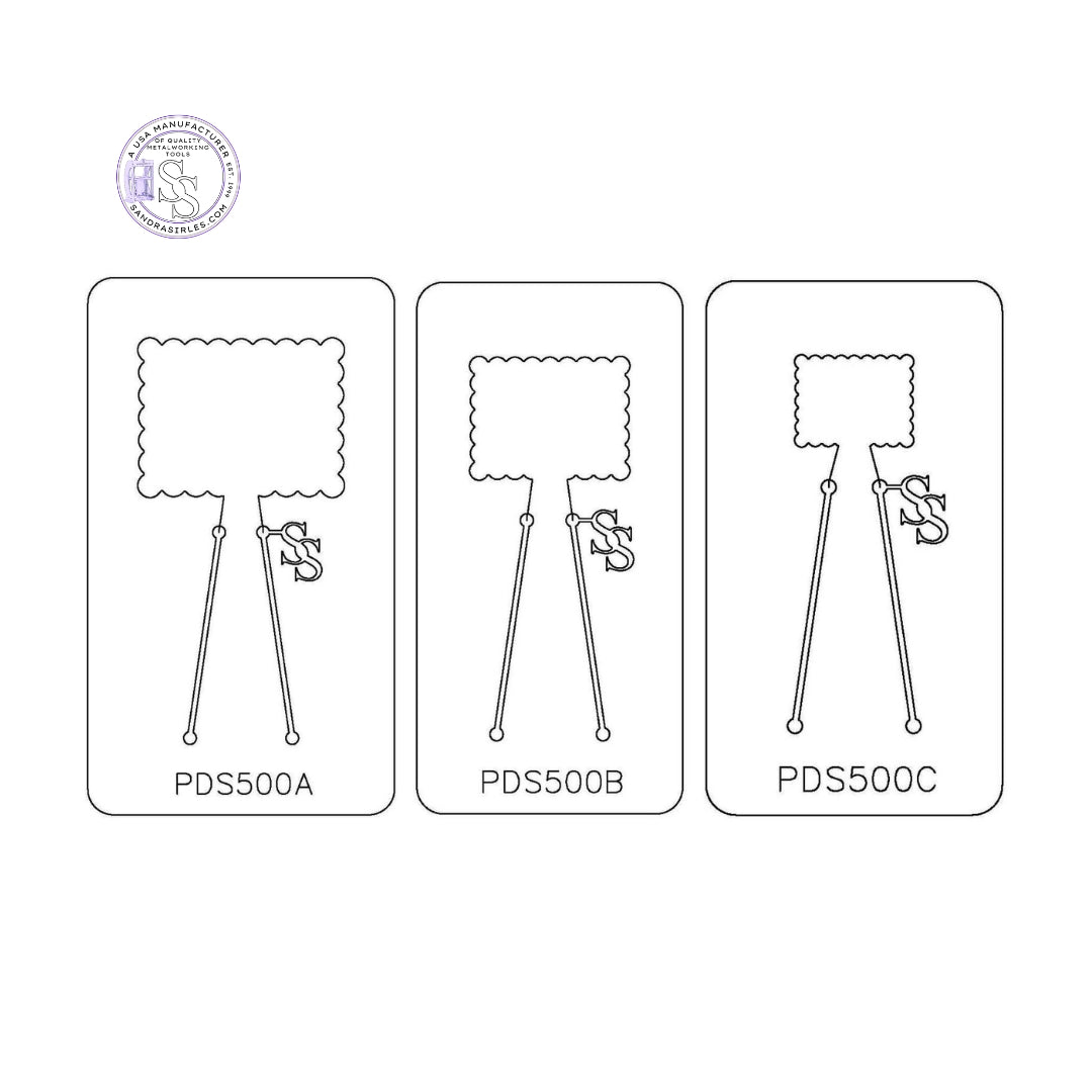 PANCAKE DIE PDS500 SHAPE SCALLOP RECTANGLE
